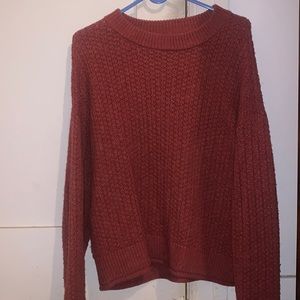 Knitted Burgundy Sweater